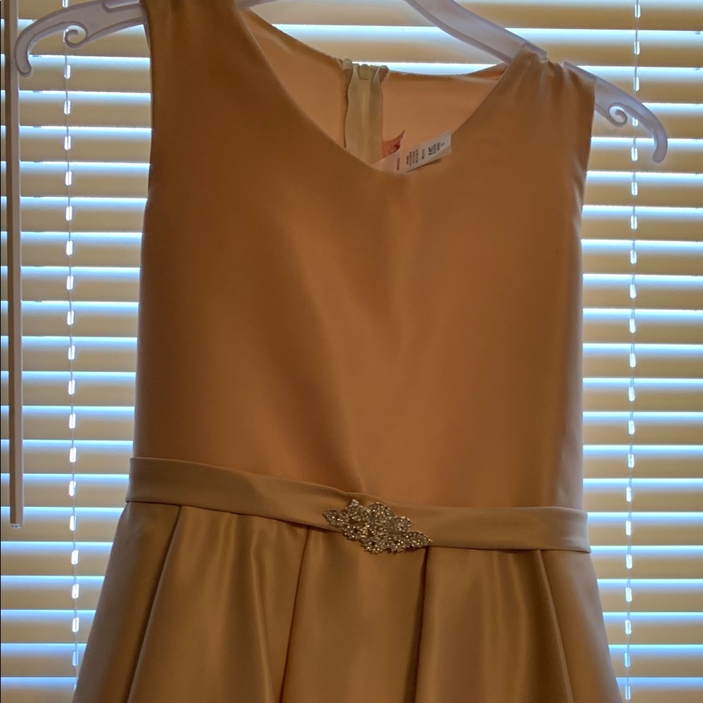 Champagne flower girl dress